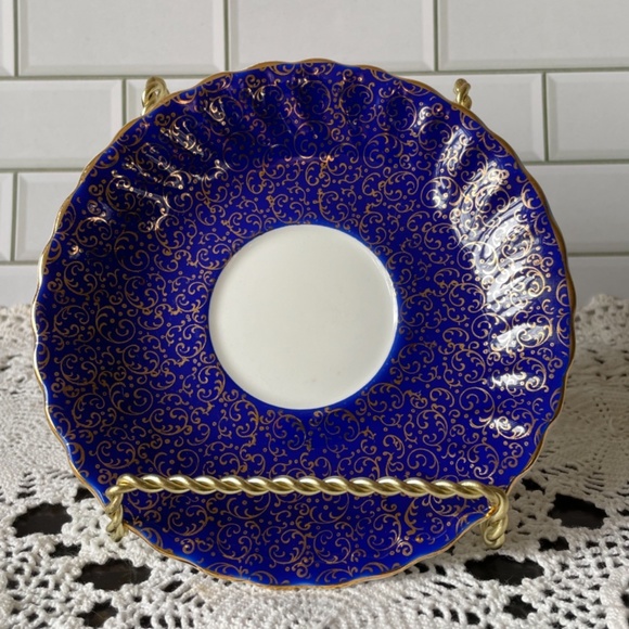 Queen Anne Tea Cup and Saucer #480 blue. Bone China made in England. - Picture 4 of 11